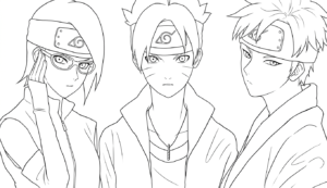 coloriage boruto updated à imprimer pour enfant de 8 ans