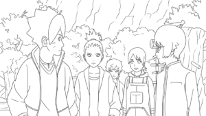 coloriage boruto updated et découpage à imprimer