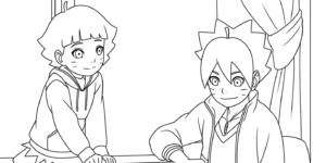 coloriage boruto updated pour enfants à télécharger