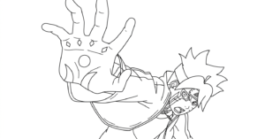coloriage boruto updated à imprimer pour enfant de 2 ans