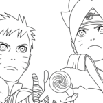 coloriage boruto updated à imprimer