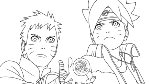 coloriage boruto updated à imprimer