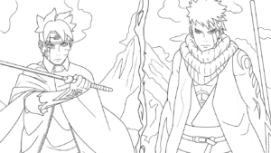 coloriage boruto updated a dessiner en ligne