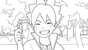 coloriage boruto updated pour bebe a imprimer