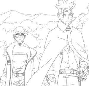 coloriage boruto updated a colorier en ligne gratuitement