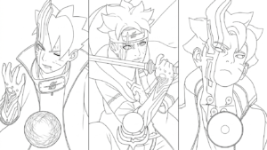 coloriage boruto updated à imprimer pour enfant de 7 ans