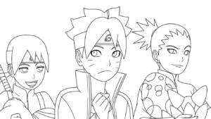coloriage boruto updated à imprimer pour enfants