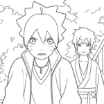 coloriage boruto updated à imprimer gratuitement pdf