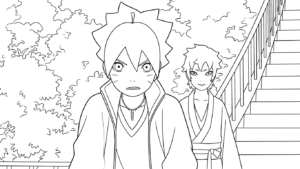 coloriage boruto updated à imprimer gratuitement pdf