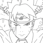 coloriage boruto updated à imprimer pour enfant de 4 ans