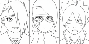 coloriage boruto updated pour enfants à télécharger