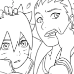 coloriage boruto updated à imprimer pour enfant de 6 ans