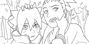 coloriage boruto updated à imprimer pour enfant de 6 ans