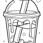 coloriage bubble tea updated pour enfant de 7 ans