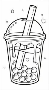 coloriage bubble tea updated pour enfant de 7 ans