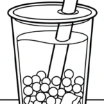 coloriage bubble tea updated et découpage à imprimer