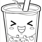 coloriage bubble tea updated pour enfant de 7 ans