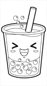 coloriage bubble tea updated pour enfant de 7 ans