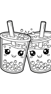 coloriage bubble tea updated à imprimer pour enfants