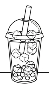 coloriage bubble tea updated et dessin a imprimer