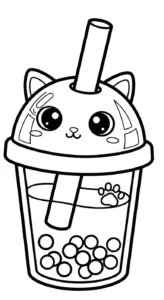 coloriage bubble tea updated gratuit