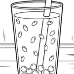coloriage bubble tea updated à imprimer pour enfant de 7 ans