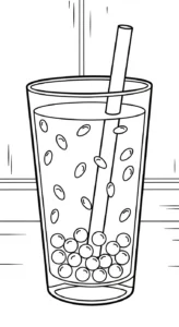 coloriage bubble tea updated à imprimer pour enfant de 7 ans