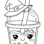 coloriage bubble tea updated à imprimer pour enfant de 2 ans