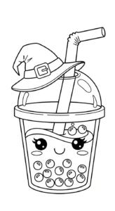 coloriage bubble tea updated à imprimer pour enfant de 2 ans