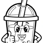 coloriage bubble tea updated et découpage à imprimer