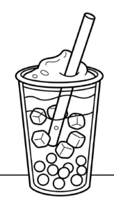 coloriage bubble tea updated a imprimer gratuit