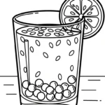 coloriage bubble tea updated à imprimer pour enfant de 4 ans