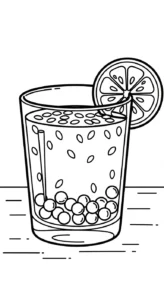 coloriage bubble tea updated à imprimer pour enfant de 4 ans