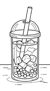 coloriage bubble tea updated gratuit pour enfants