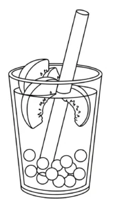 coloriage bubble tea updated d