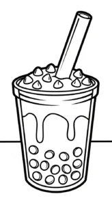 coloriage bubble tea updated pour enfant de 6 ans