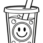 coloriage bubble tea updated à imprimer pdf gratuit