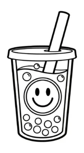coloriage bubble tea updated à imprimer pdf gratuit