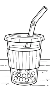 coloriage bubble tea updated pour enfant