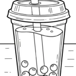 coloriage bubble tea updated à imprimer pour enfant de 12 ans