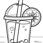 coloriage bubble tea updated educatif pour enfant