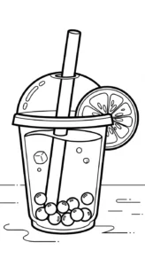 coloriage bubble tea updated educatif pour enfant