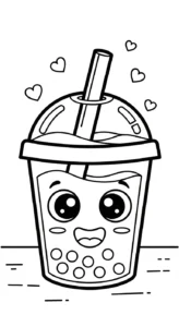 coloriage bubble tea updated gratuit pour enfants