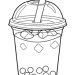 coloriage bubble tea updated pour enfant de 4 ans