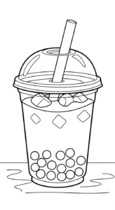 coloriage bubble tea updated pour enfant de 4 ans