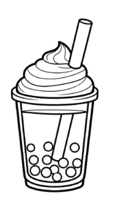 coloriage bubble tea updated à imprimer gratuitement pdf