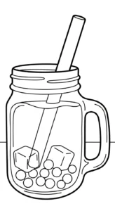 coloriage bubble tea updated à imprimer pour enfant de 12 ans