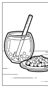 coloriage bubble tea updated et dessin a imprimer