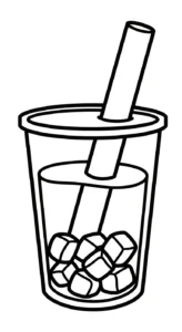 coloriage bubble tea updated à imprimer pour enfant de 8 ans