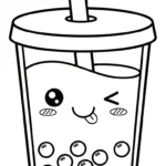 coloriage bubble tea updated pour enfant de 8 ans